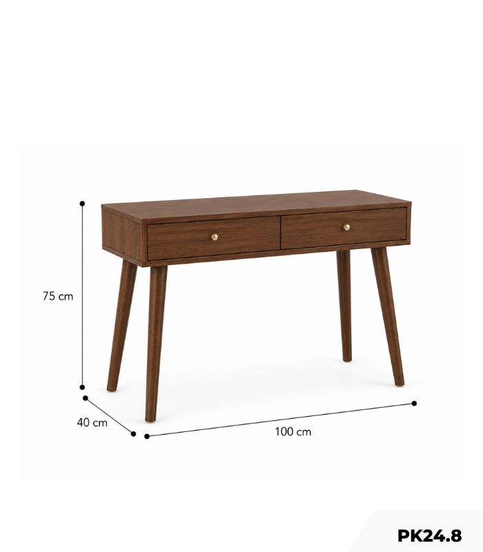 Bàn Console trang trí phòng khách PK24.8 - Vân gỗ đậm
