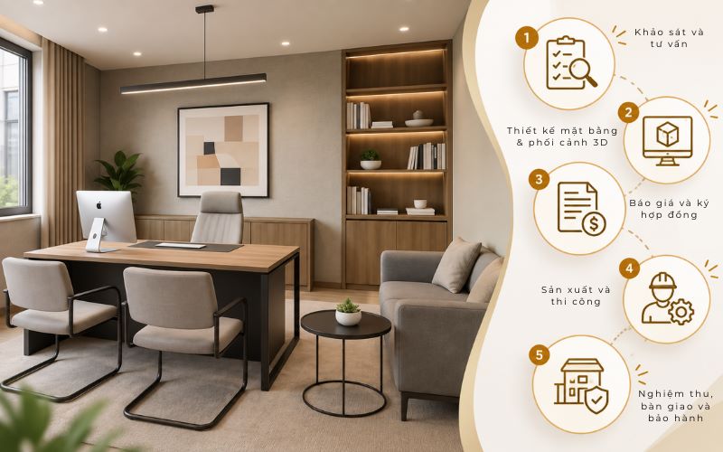 Xu hướng thiết kế nội thất văn phòng năm 2026