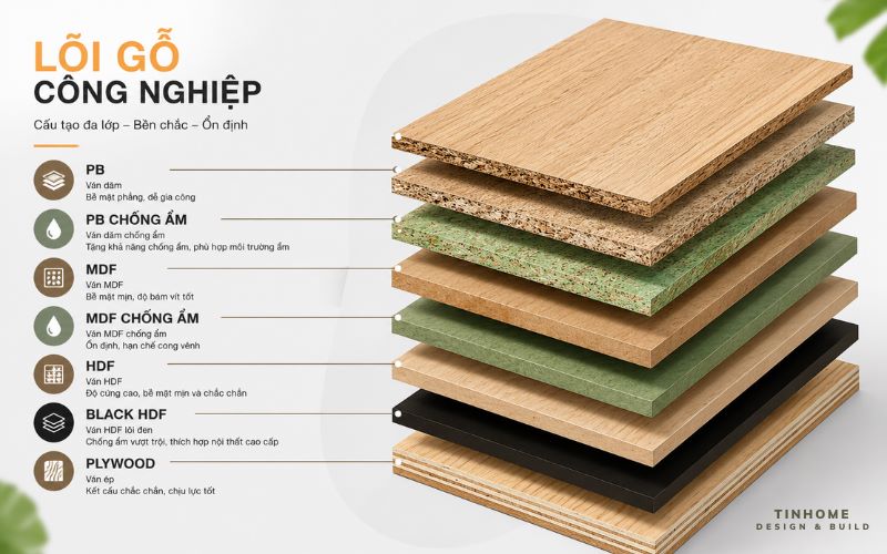 Vật Liệu Sản Xuất Nội Thất Phổ Biến Hiện Nay