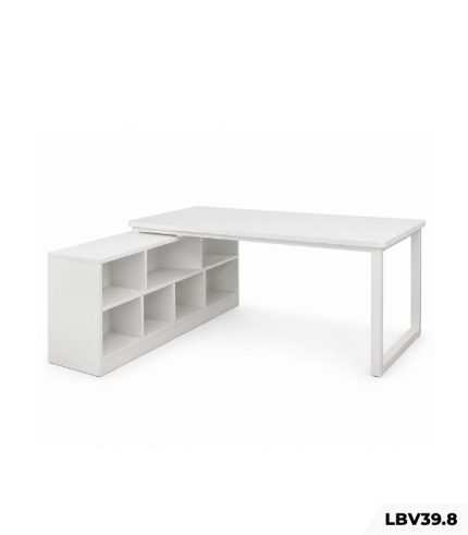 Bàn làm việc Chữ L LBV39.8 140×120 – Trắng