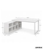 Bàn làm việc Chữ L LBV39.8 140×120 – Trắng