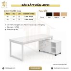 Bàn làm việc Chữ L LBV51.4 140×100 – Trắng