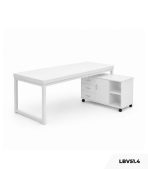 Bàn làm việc Chữ L LBV51.4 140×100 – Trắng