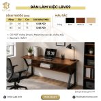 Bàn làm việc LBV59.9 140x60 - Vân gỗ đậm