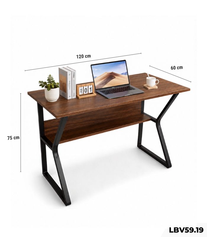 Bàn làm việc LBV59.19 120×60 – Vân gỗ đậm
