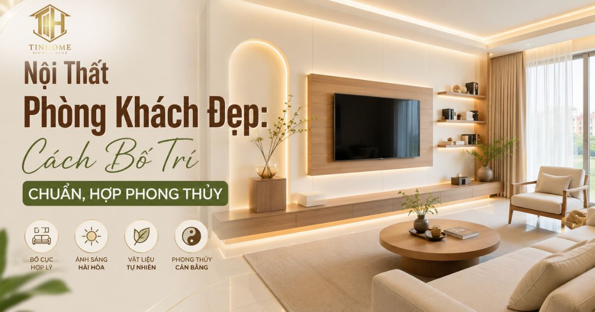 Nội Thất Phòng Khách Đẹp: Cách Bố Trí Chuẩn, Hợp Phong Thủy