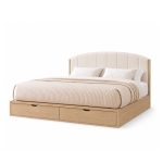 Giường gỗ GNG28.1 160×200 – Vân gỗ nhạt