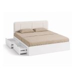 Giường gỗ GNG29.3 160×200 – Trắng