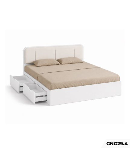 Giường gỗ GNG29.4 180×200 – Trắng