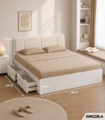 Giường gỗ GNG29.4 180×200 – Trắng