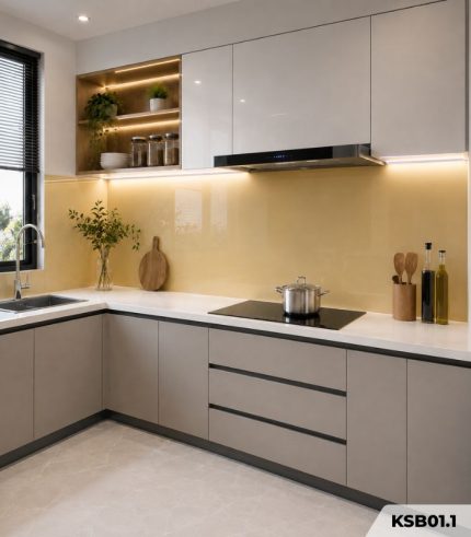 Kính sơn màu ốp bếp KSB01.1