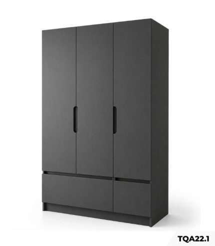 Tủ quần áo cánh mở hiện đại TQA22.1 - Xám
