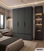 Tủ quần áo cánh mở hiện đại TQA22.1 - Xám