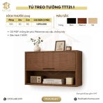 Tủ treo tường tối ưu không gian TTT21.1 - Vân gỗ đậm