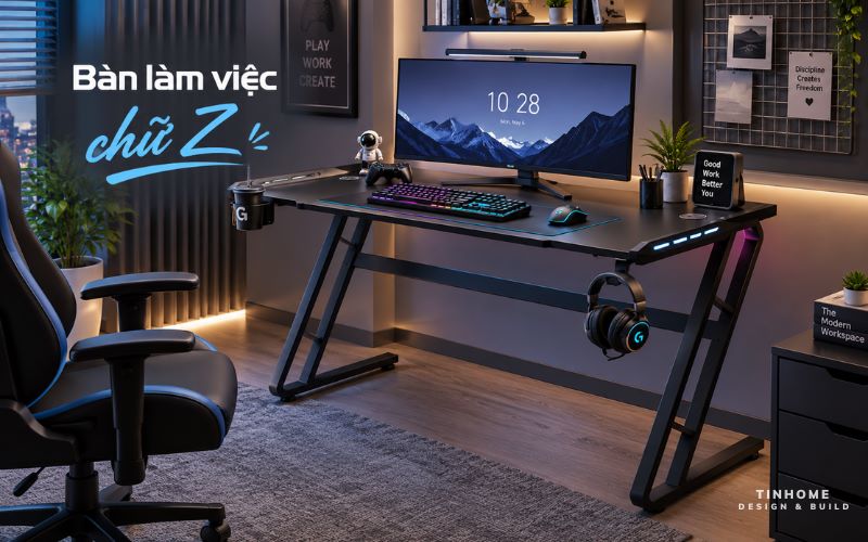 Bàn làm việc chữ Z