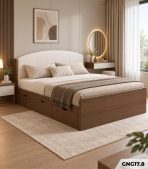 Giường gỗ GNG17.8 180×200 – Vân gỗ đậm - Ảnh 3
