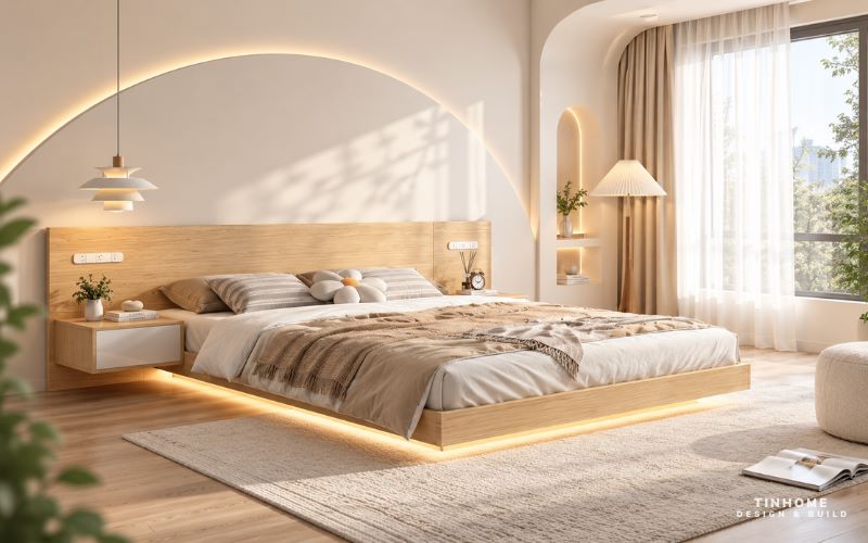 Giường ngủ bệt phong cách Nhật Bản