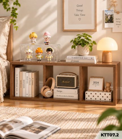 Kệ Sách Gỗ Tổ Ong – Kệ Vuông Lắp Ghép Đa Năng Trang Trí, Lưu Trữ KTT07.2 - 3 Ô