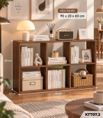 Kệ Sách Gỗ Tổ Ong – Kệ Vuông Lắp Ghép Đa Năng Trang Trí, Lưu Trữ KTT07.3 - 6 Ô