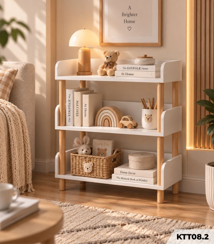 Kệ Sách Đa Năng 3 Tầng – Kệ Để Đồ, Kệ Trang Trí Tiết Kiệm Không Gian KTT08.2