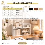 Kệ Sách Để Bàn 80x20x40cm – Kệ Trang Trí Bàn Làm Việc, Góc Học Tập Đa Năng KTT10.4