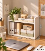 Kệ Sách Để Bàn 50x20x40cm – Kệ Trang Trí Bàn Làm Việc, Góc Học Tập Đa Năng KTT10.2