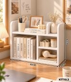 Kệ Sách Để Bàn 60x20x40cm – Kệ Trang Trí Bàn Làm Việc, Góc Học Tập Đa Năng KTT10.3