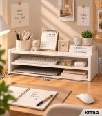 Kệ SácKệ Sách Gỗ Để Bàn – Kệ Lắp Ghép Đa Năng, Kệ Trang Trí Bàn Học KTT11.2 - 2 Máy Tính Tầngh Gỗ Để Bàn – Kệ Lắp Ghép Đa Năng, Kệ Trang Trí Bàn Học KTT11.1 - Kệ Máy Tính