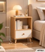 Kệ Sách Gỗ Nhiều Tầng – Kệ Để Sàn Lắp Ghép, Kệ Trang Trí MDF Phủ Melamine KTT12.1 - Kệ Sách Gỗ 2 Tầng