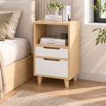 Kệ Sách Gỗ Nhiều Tầng – Kệ Để Sàn Lắp Ghép, Kệ Trang Trí MDF Phủ Melamine KTT13.1 - Kệ Sách Gỗ 2 Tầng
