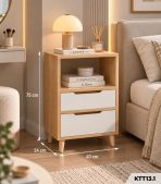 Kệ Sách Gỗ Nhiều Tầng – Kệ Để Sàn Lắp Ghép, Kệ Trang Trí MDF Phủ Melamine KTT13.1 - Kệ Sách Gỗ 2 Tầng