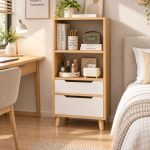 Kệ Sách Gỗ Nhiều Tầng – Kệ Để Sàn Lắp Ghép, Kệ Trang Trí MDF Phủ Melamine KTT13.2 - Kệ Sách Gỗ 3 Tầng