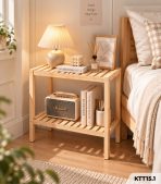Kệ Gỗ Decor Trang Trí 2 Tầng 50cm KTT15.1 - Vân gỗ nhạt