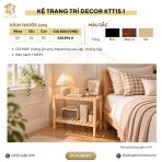 Kệ Gỗ Decor Trang Trí 2 Tầng 50cm KTT15.1 - Vân gỗ nhạt