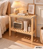 Kệ Gỗ Decor Trang Trí 2 Tầng 50cm KTT15.1 - Vân gỗ nhạt