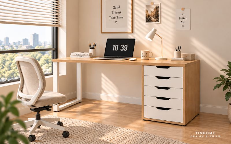 Bàn làm việc 1m2 là gì? Kích thước bao nhiêu