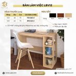 Bàn làm việc LBV12.2 100×60 – Vân gỗ nhạt