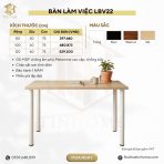 Bàn Làm Việc Chân Trụ Tròn – Bàn Gaming Hiện Đại, Mặt Bàn Rộng Nhiều Kích Thước LBV22.5 - 100x60x75cm