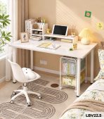 Bàn Làm Việc Chân Trụ Tròn – Bàn Gaming Hiện Đại, Mặt Bàn Rộng Nhiều Kích Thước LBV22.5 - 100x60x75cm