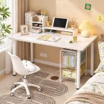 Bàn Làm Việc Chân Trụ Tròn – Bàn Gaming Hiện Đại, Mặt Bàn Rộng Nhiều Kích Thước LBV22.5 - 100x60x75cm