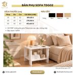 Bàn Phụ Sofa – Bàn Trà Nhỏ Gọn Đa Năng Cho Phòng Khách, Phòng Ngủ TDG02.3 - 50x50x50cm