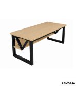 Bàn làm việc LBV06.14 90×60 – Vân gỗ nhạt + Khung chân đen