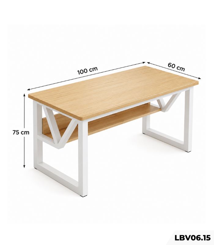 Bàn làm việc LBV06.15 100×60 – Vân gỗ nhạt