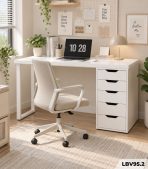 Bàn làm việc IKEA 1 Tủ LBV95.2 140×60 – Trắng