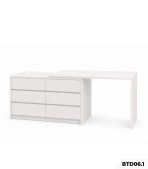 Bàn làm việc kết hợp bàn trang điểm kèm tủ đa năng BTD06.1 -Trắng