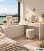 Bàn trang điểm hiện đại BTD07.1 - Trắng - Ảnh 4