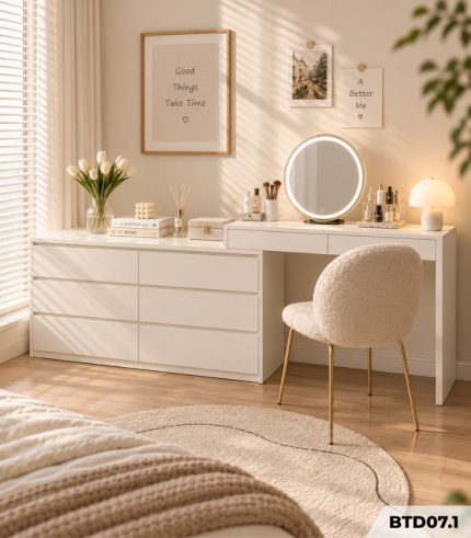 Bàn trang điểm hiện đại BTD07.1 - Trắng