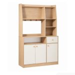 Tủ bếp đứng đa năng 120x40 cm TDN06.1 - Trắng + Vân gỗ nhạt