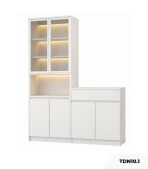 Kệ tủ đựng chén bát và lò vi sóng hiện đại120x40 cm TDN10.1 - Trắng
