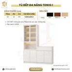 Kệ tủ đựng chén bát và lò vi sóng hiện đại120x40 cm TDN10.1 - Trắng